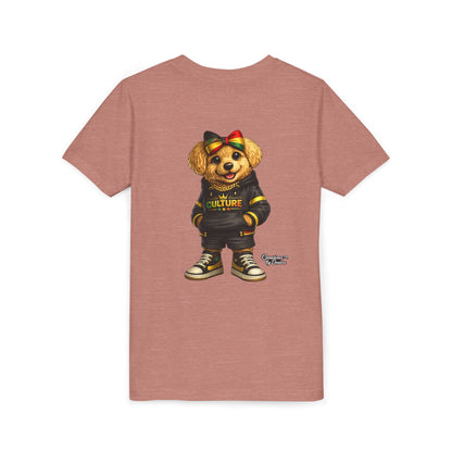 Youth Tee — Cute Rasta Bear "Culture" Graphic Kids T-Shirt
