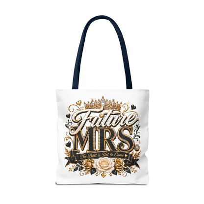 Future Mrs. Tote Bag — Bridal Bachelorette Gift Bag with Gold Crown Design