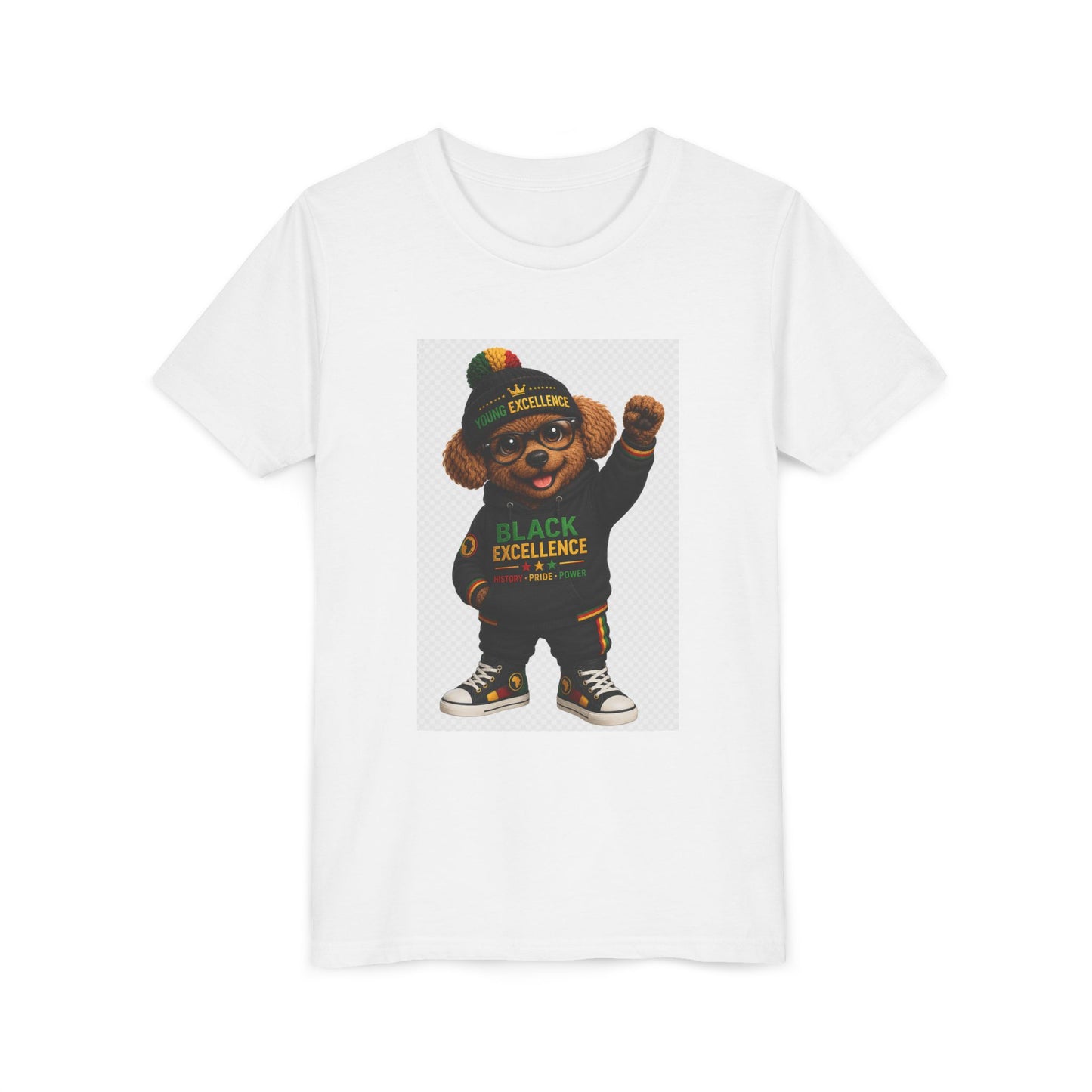 Youth Tee — 'Black Excellence' Teddy Bear Kids T-Shirt