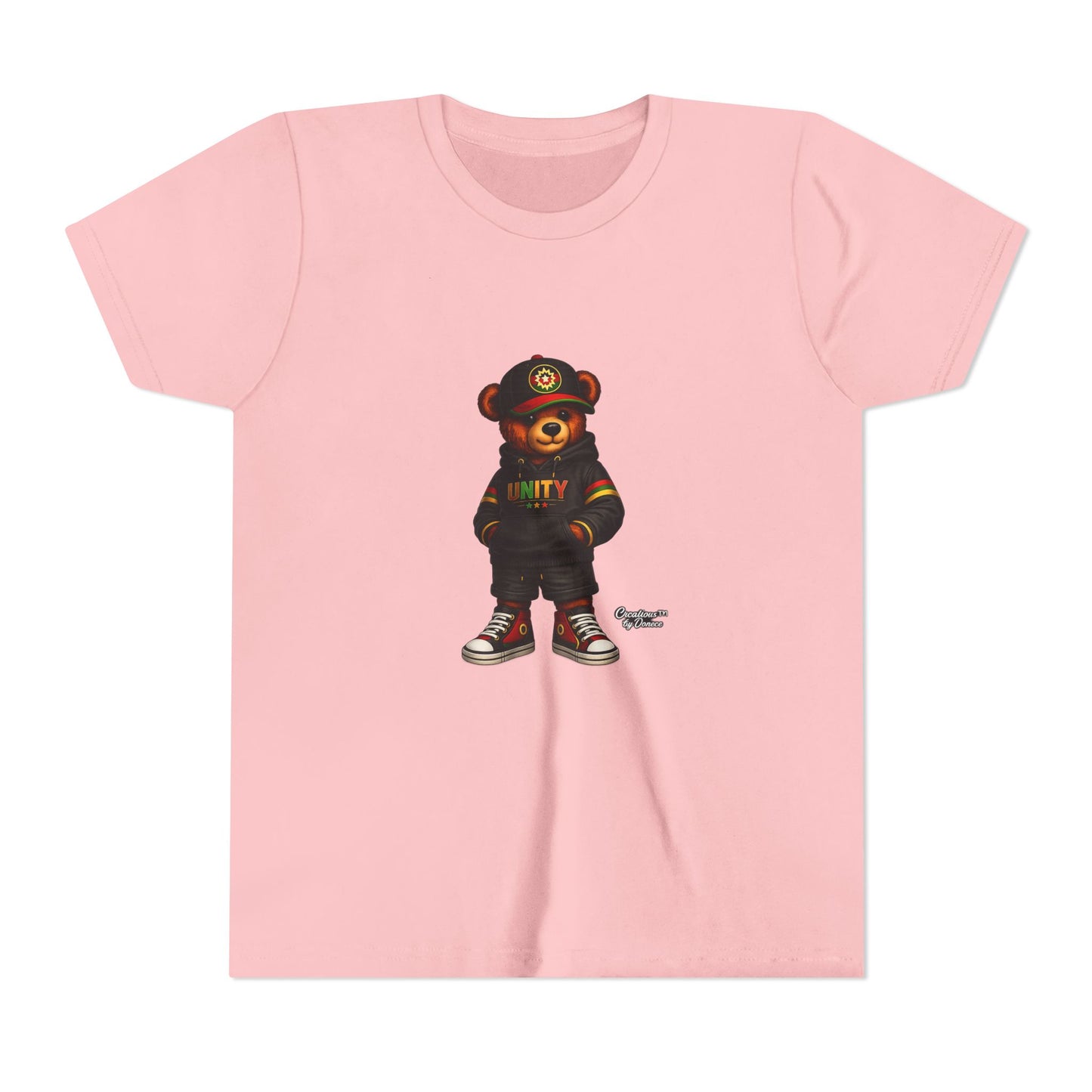 Youth T‑Shirt — Cool Bear Graphic Tee with 'UNITY' Hoodie Design