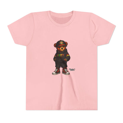 Youth T‑Shirt — Cool Bear Graphic Tee with 'UNITY' Hoodie Design