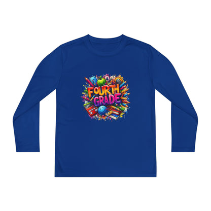 Fourth Grade Long Sleeve Tee — Colorful School Kids Shirt