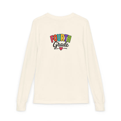 Fourth Grade Long Sleeve Tee — Colorful Kids School Shirt