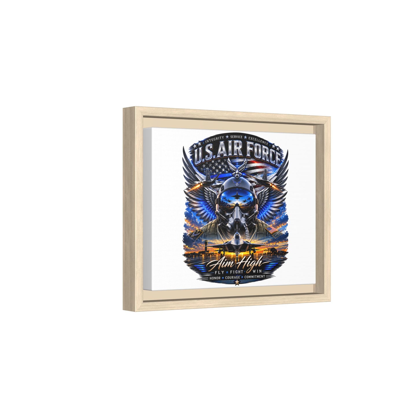 U.S. Air Force 'Aim High' Framed Canvas Print