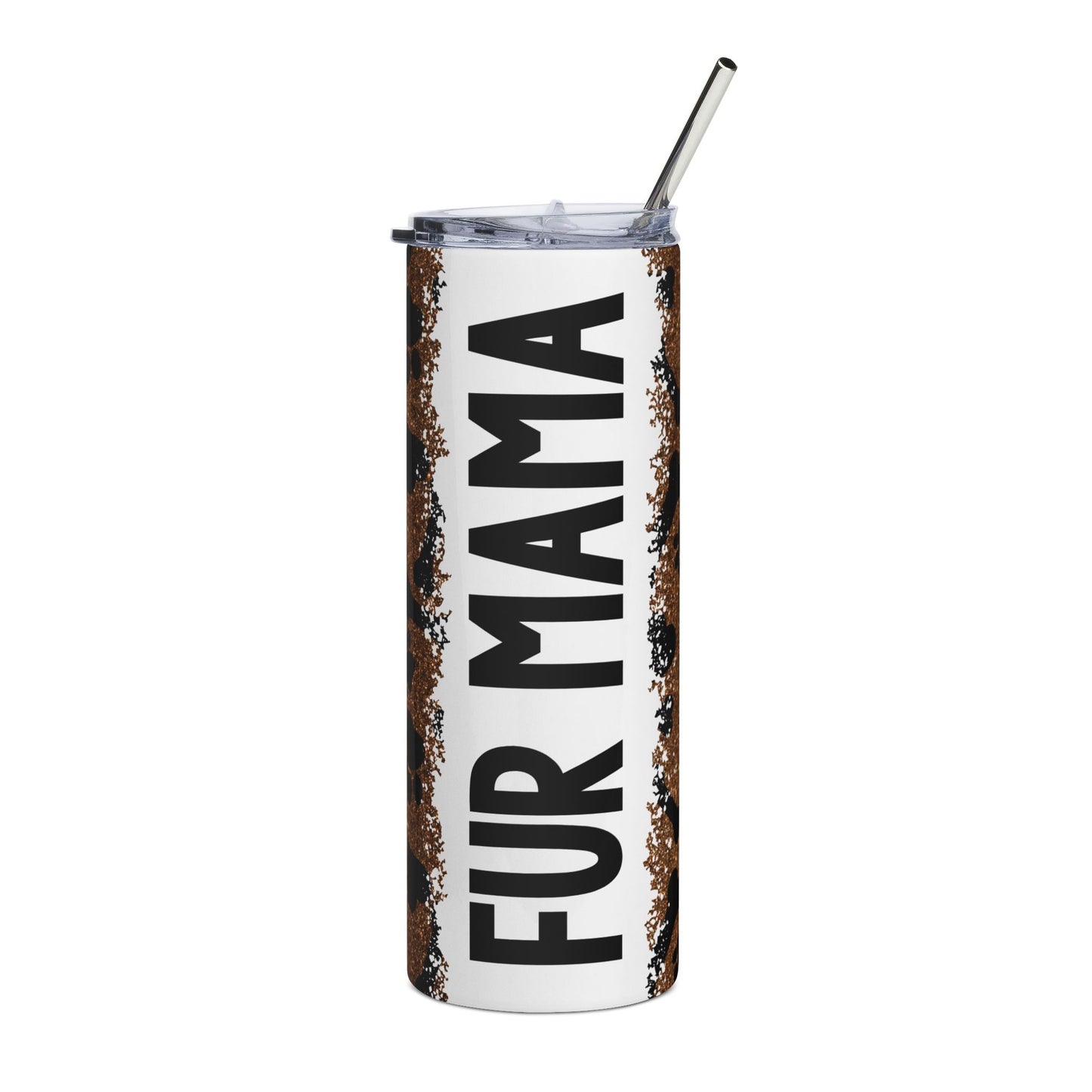 Fur Mama 20oz Stainless Steel Tumbler – Paw Print & Bone Travel Cup