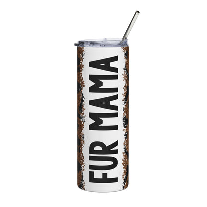 Fur Mama 20oz Stainless Steel Tumbler – Paw Print & Bone Travel Cup