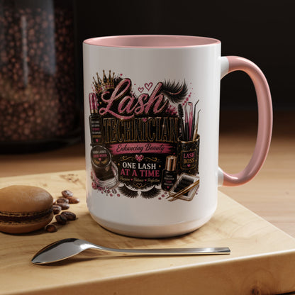 Lash Technician Coffee Mug — "Lash Technician: One Lash at a Time" Accent Mug