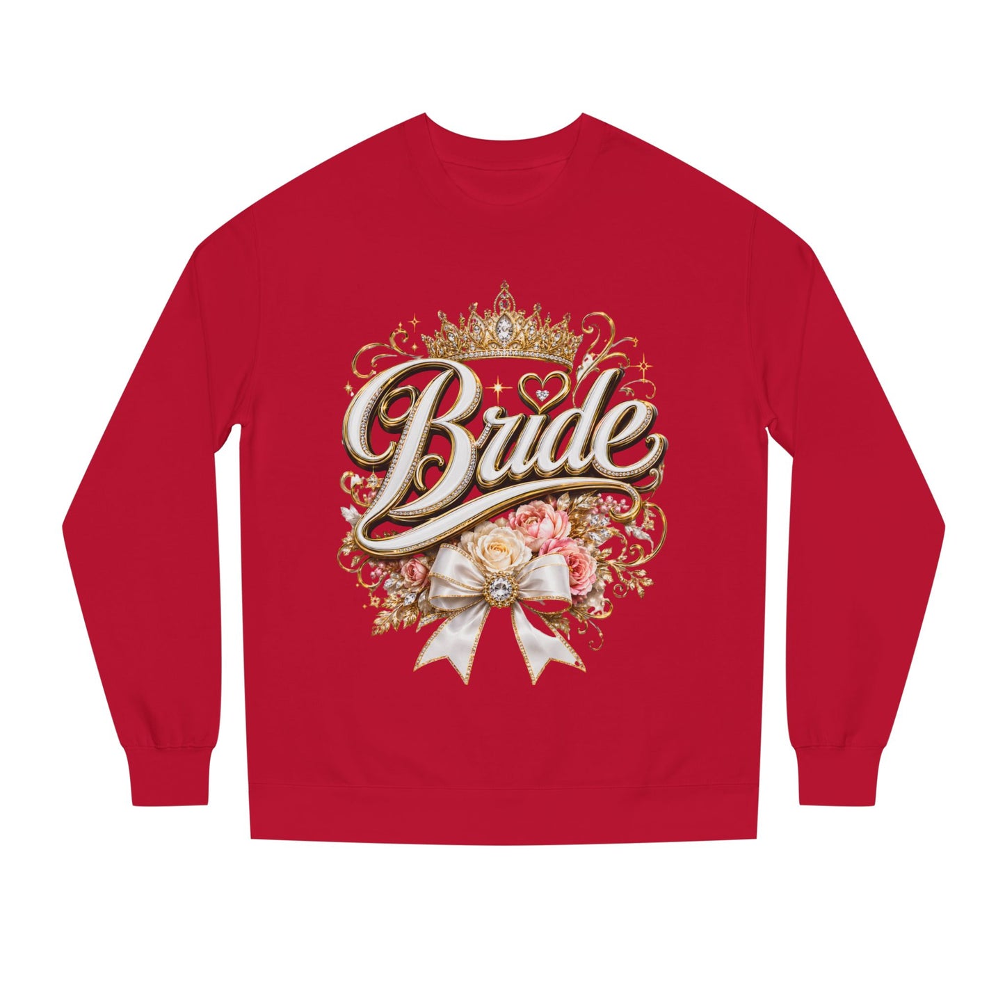 Bride Sweatshirt — Floral Crown Bridal Crewneck for Bachelorette & Wedding
