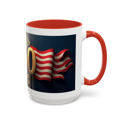 250th Anniversary Coffee Mug — United States of America 1776–2026 Patriotic Accent Mug