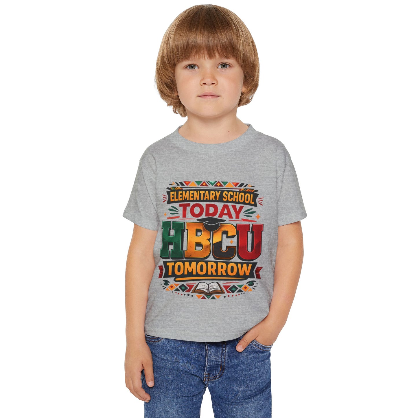 Toddler T‑Shirt — "Elementary School Today, HBCU Tomorrow" Colorful Pride