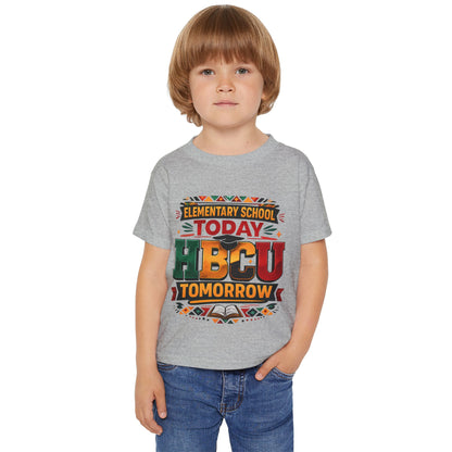 Toddler T‑Shirt — "Elementary School Today, HBCU Tomorrow" Colorful Pride