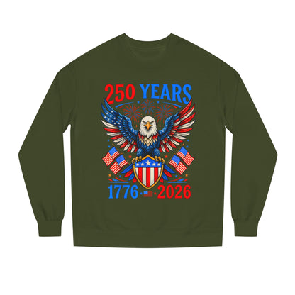 250 Years 1776–2026 Eagle Crewneck Sweatshirt — Patriotic 250th Anniversary