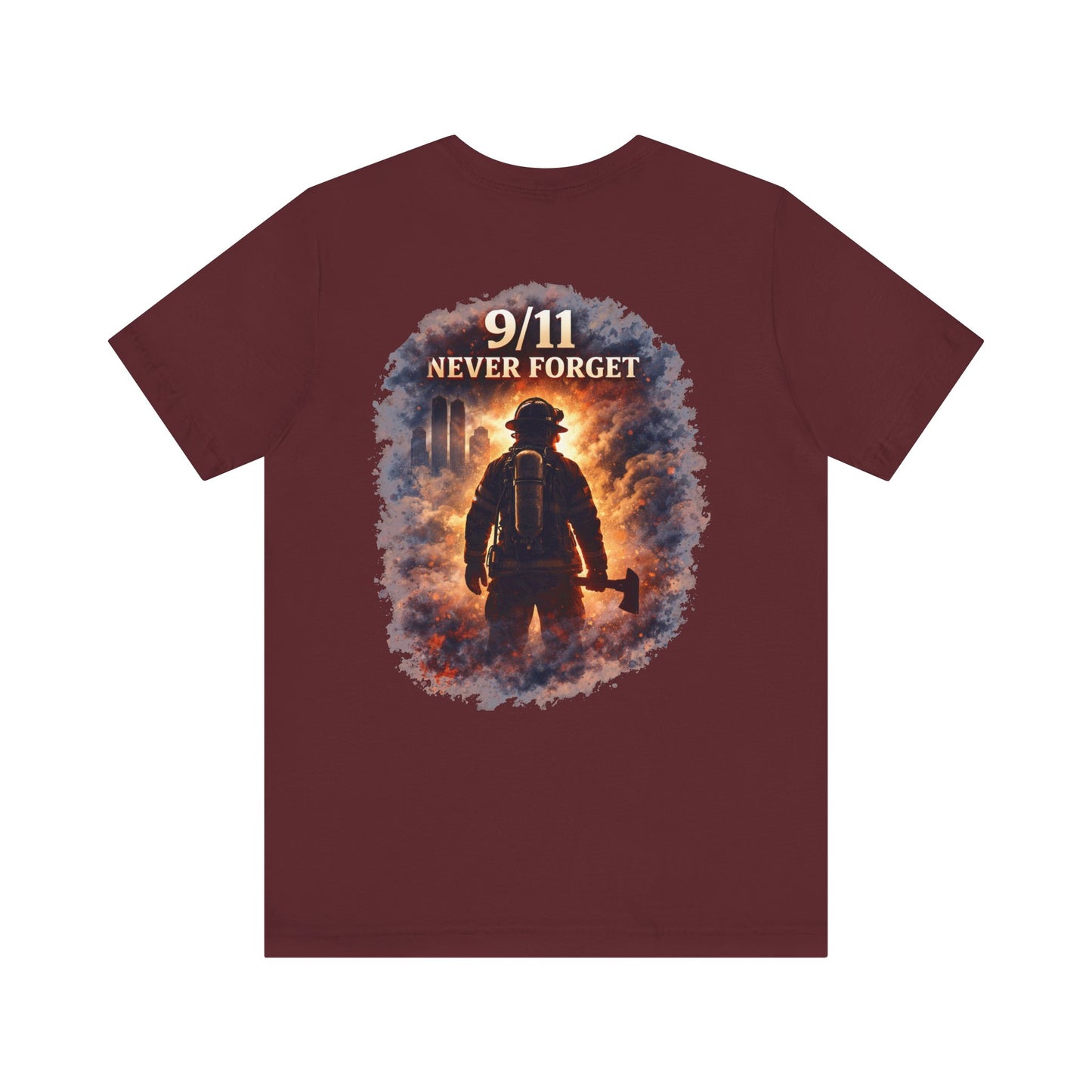 9/11 Never Forget Firefighter Tribute Tee