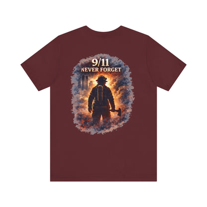 9/11 Never Forget Firefighter Tribute Tee