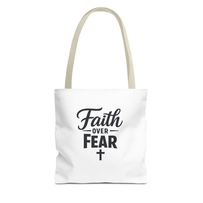 Faith Over Fear Tote Bag — Inspirational Christian Canvas Tote