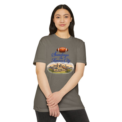 Sundays in Kansas City T-Shirt — Vintage Football and Cityscape Tee