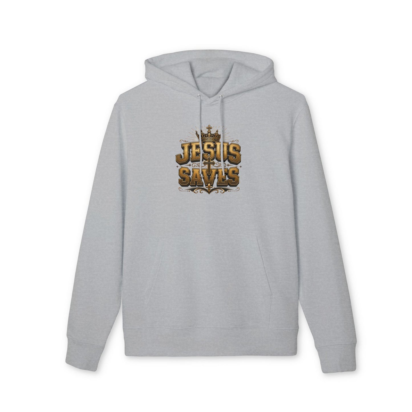 Jesus Saves Hoodie — Crowned Faith Graphic Pullover