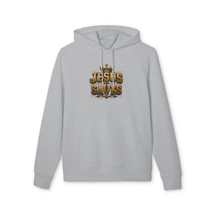 Jesus Saves Hoodie — Crowned Faith Graphic Pullover
