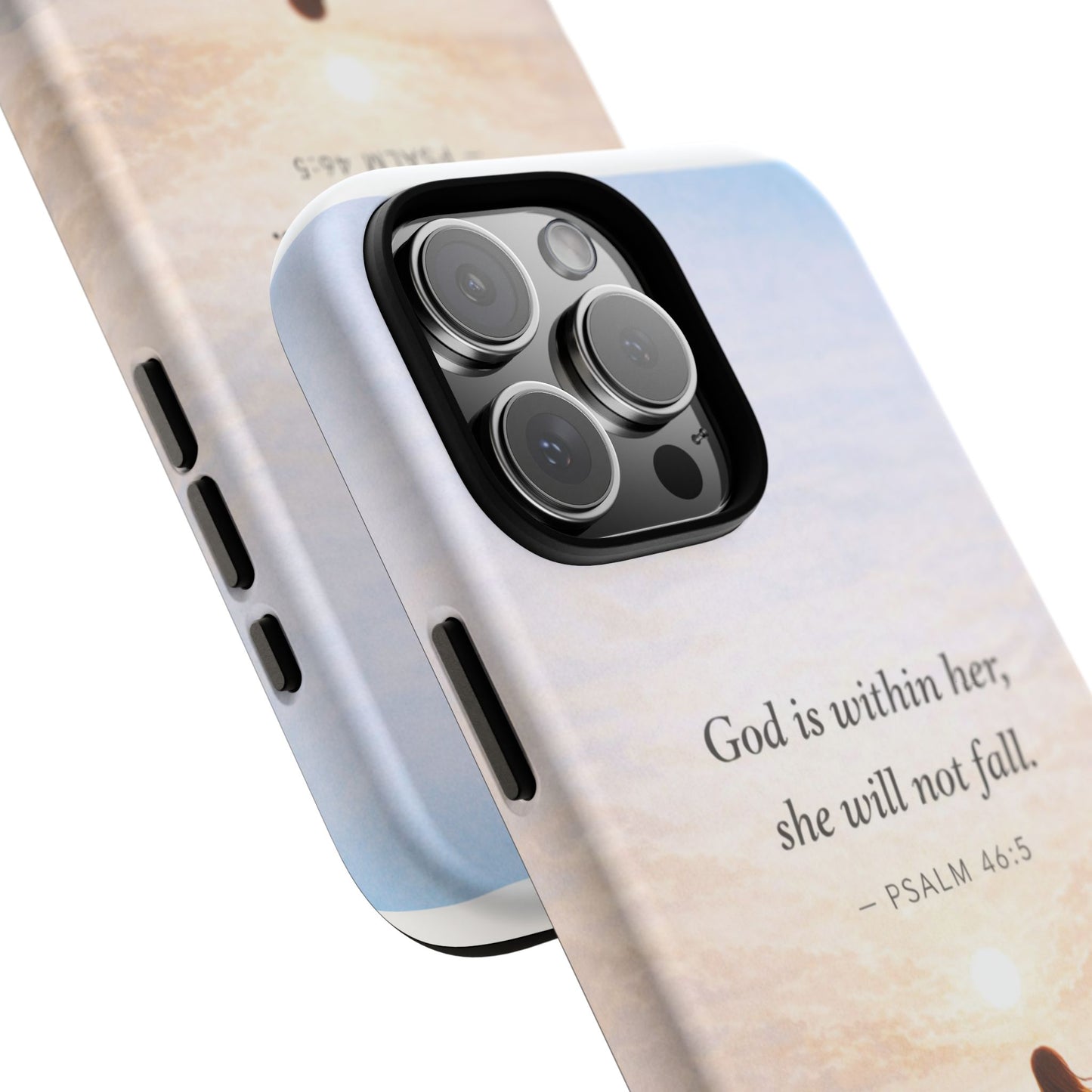 Inspirational Psalm 46:5 Phone Case — 'God is within her, she will not fall' Christian Phone Cover