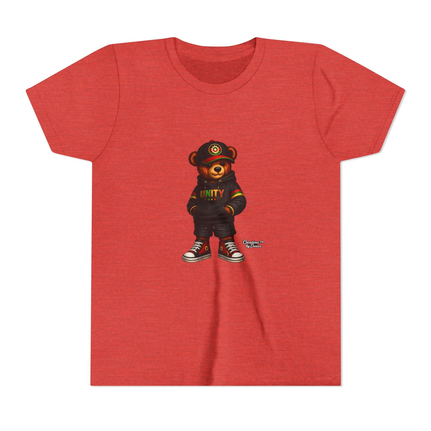 Youth T‑Shirt — Cool Bear Graphic Tee with 'UNITY' Hoodie Design