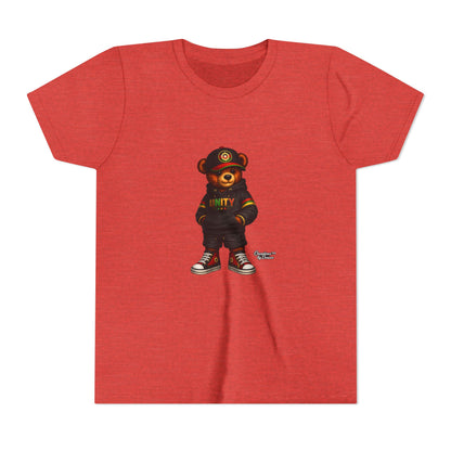 Youth T‑Shirt — Cool Bear Graphic Tee with 'UNITY' Hoodie Design
