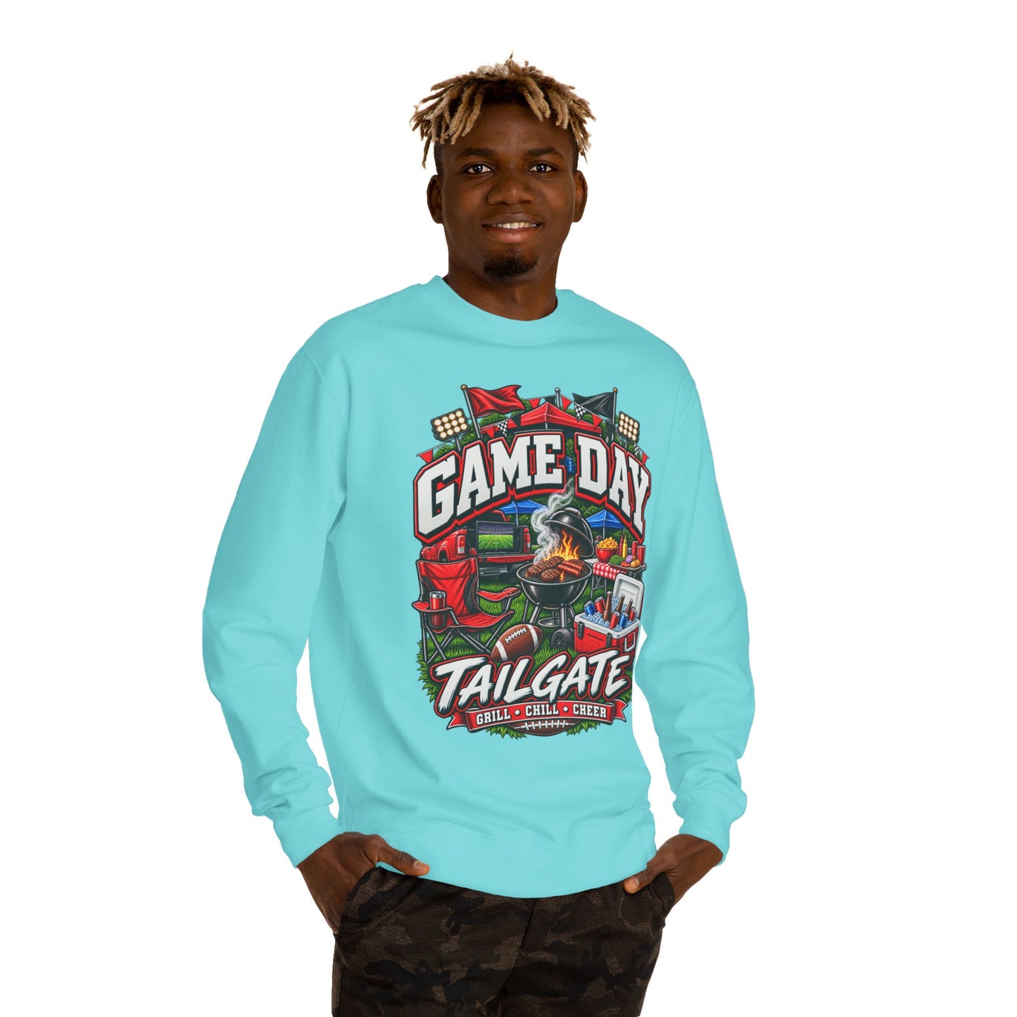 Game Day Tailgate Sweatshirt – Grill, Chill & Cheer Crewneck