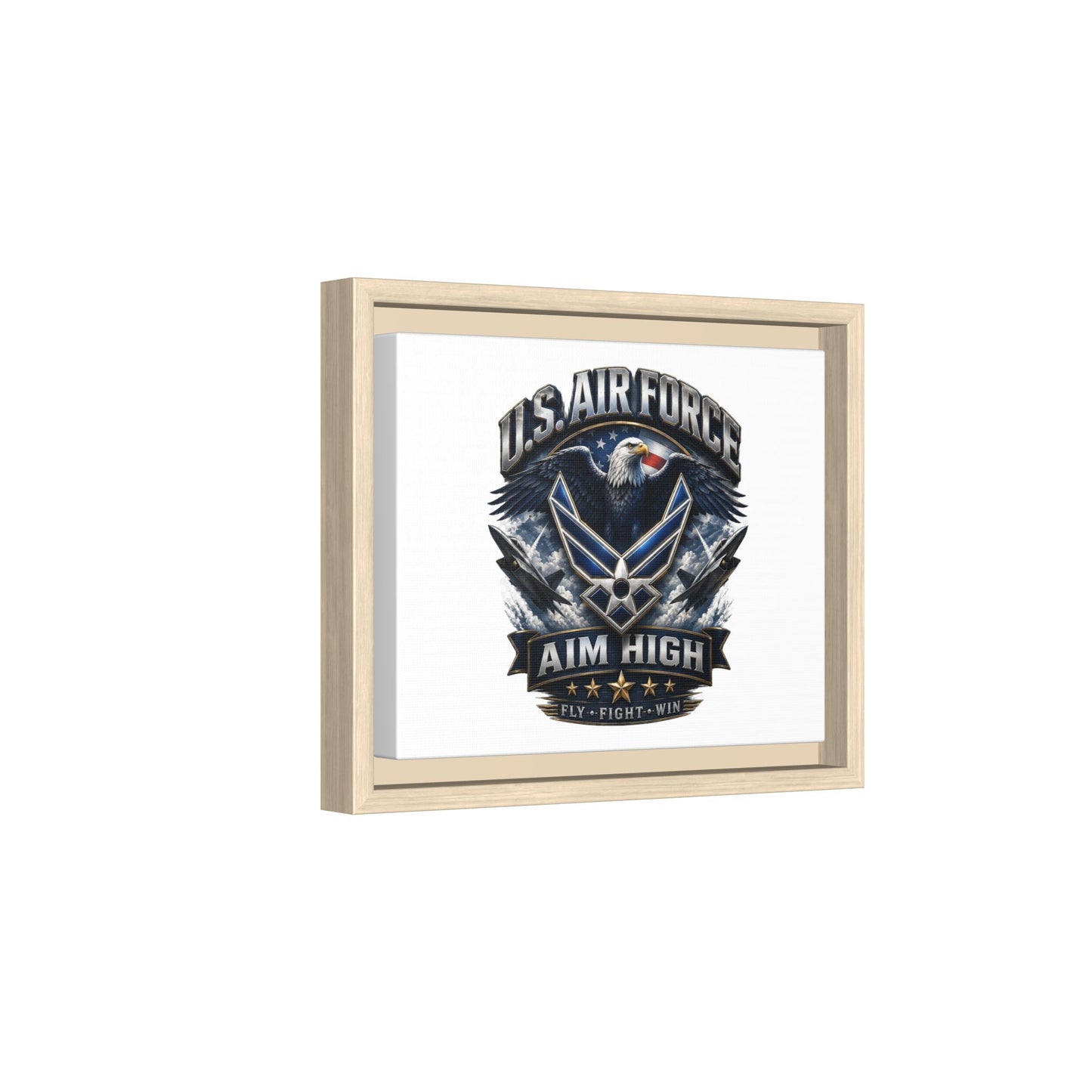 U.S. Air Force 'Aim High' Framed Matte Canvas Wall Art