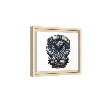 U.S. Air Force 'Aim High' Framed Matte Canvas Wall Art