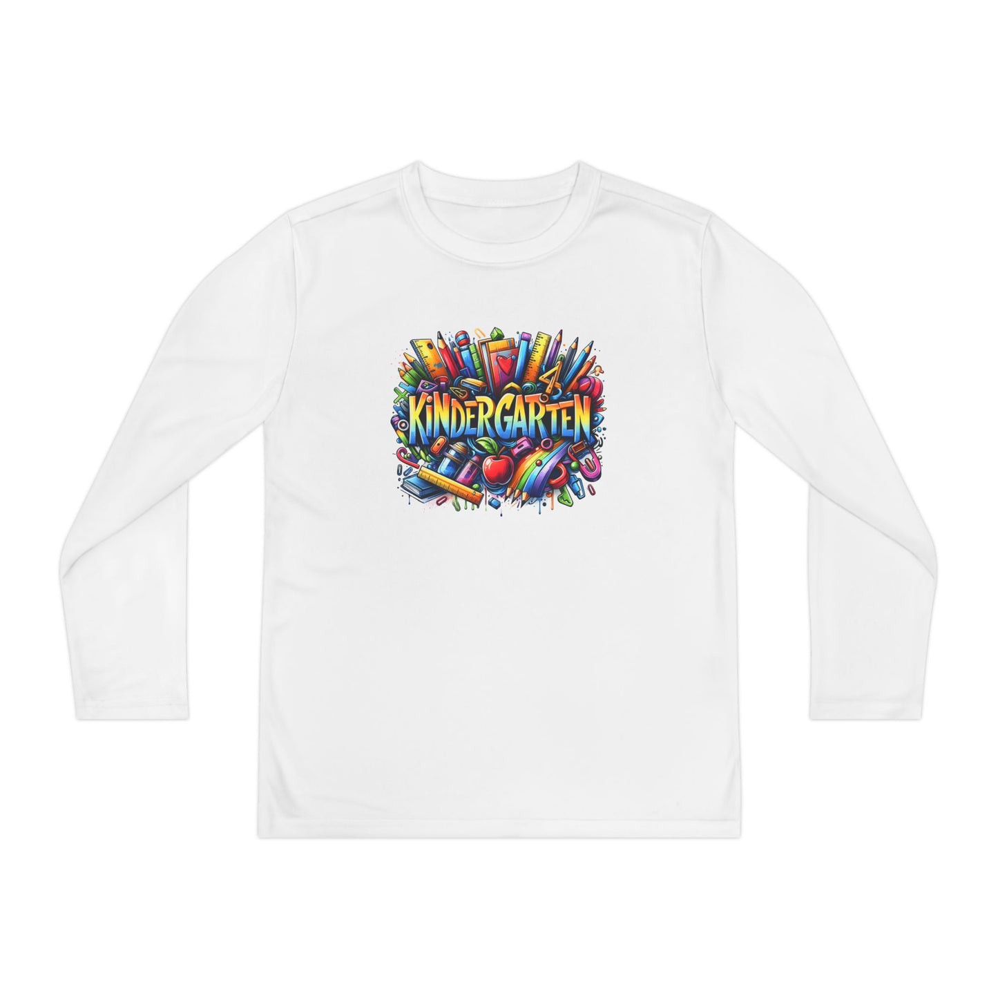 Kindergarten Crayons Youth Long Sleeve Tee