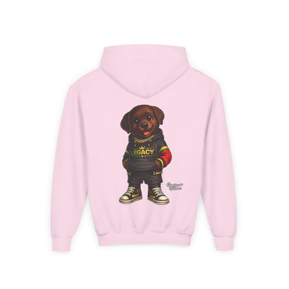 Youth Hoodie — 'Legacy' Streetwear Puppy Graphic Sweatshirt