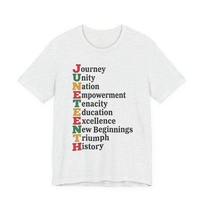 Juneteenth Acrostic T-Shirt — Journey, Unity, Empowerment Tee