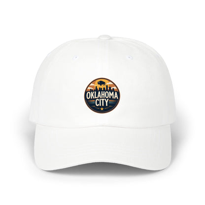 Oklahoma City Dad Cap — Retro Skyline Embroidered Baseball Hat