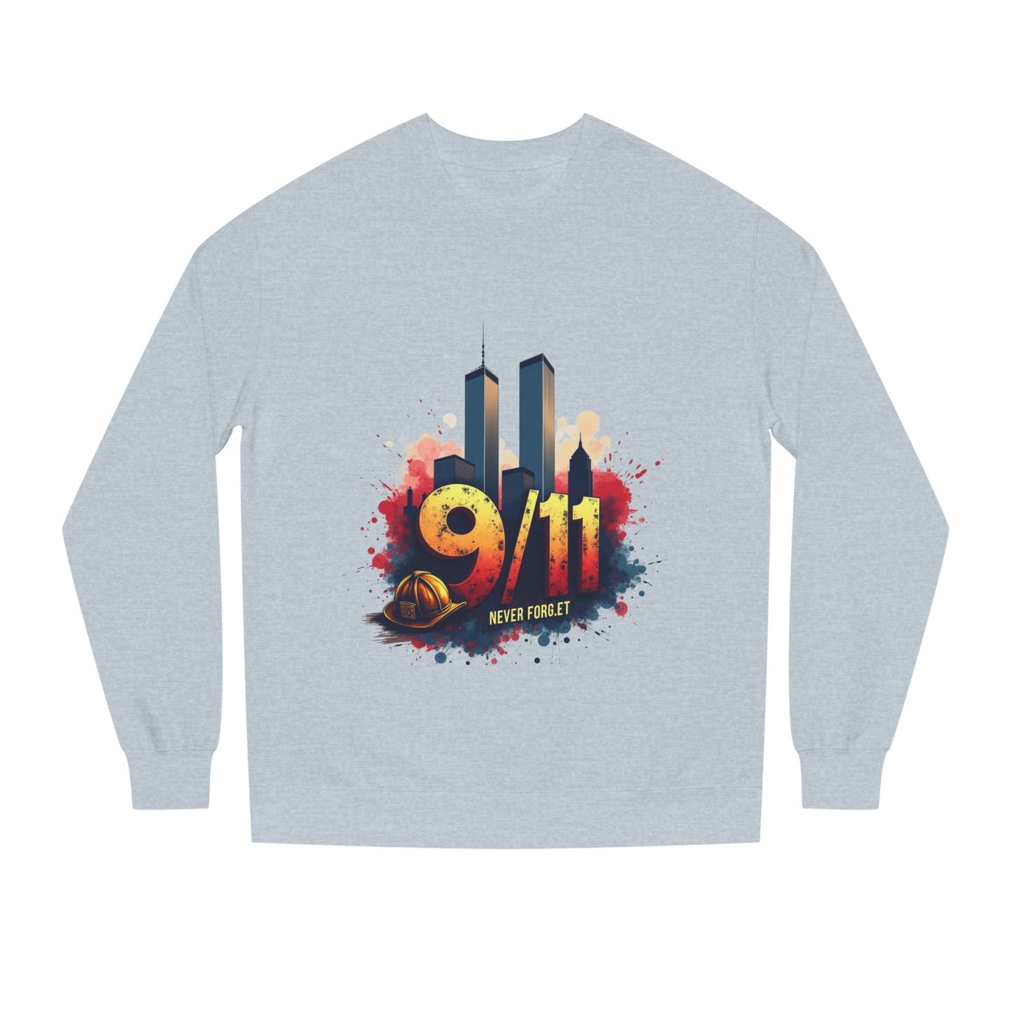 9/11 Tribute Sweatshirt - Never Forget Twin Towers Memorial Crewneck