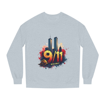 9/11 Tribute Sweatshirt - Never Forget Twin Towers Memorial Crewneck