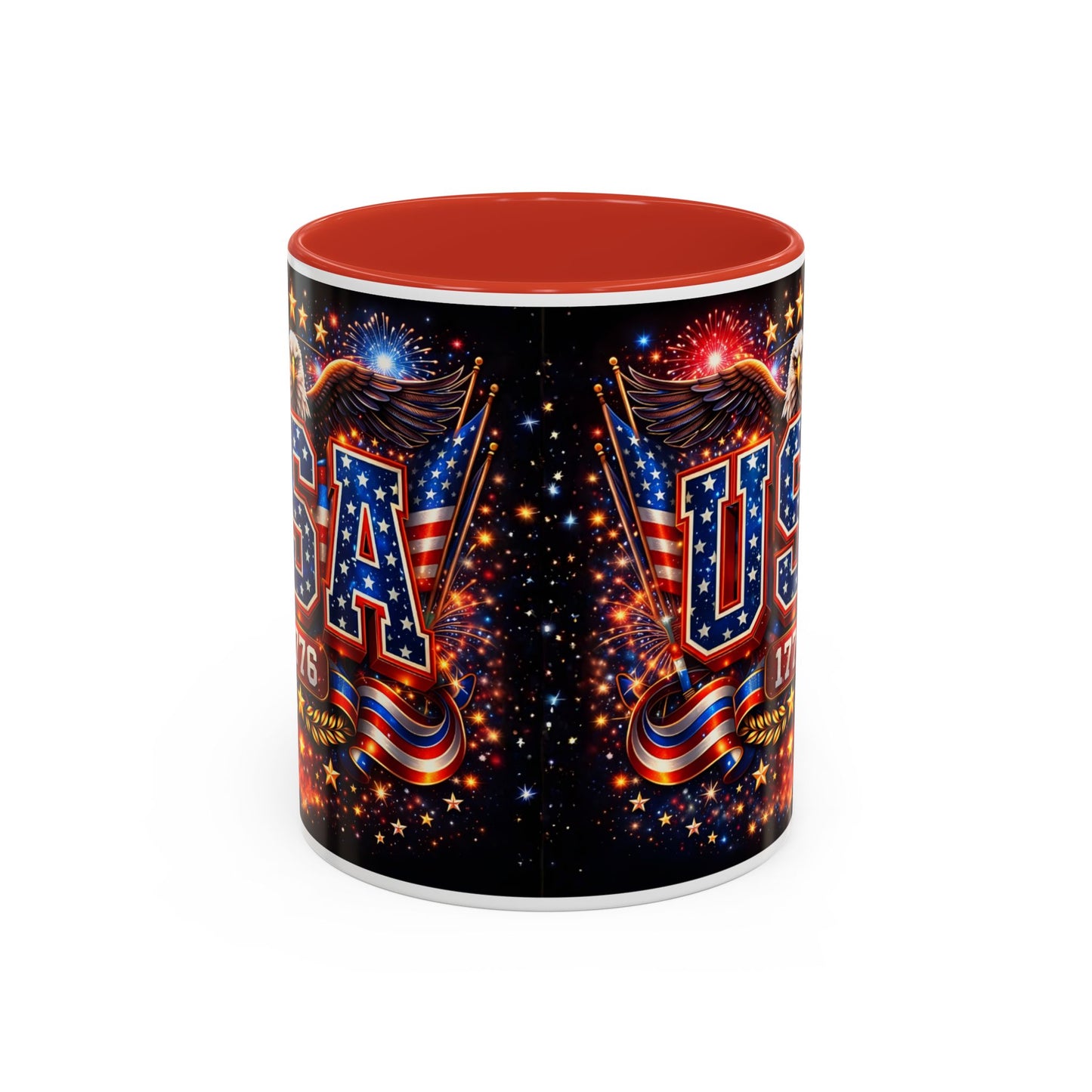 USA Eagle Coffee Mug – Patriotic 1776 Accent Mug (11/15oz)