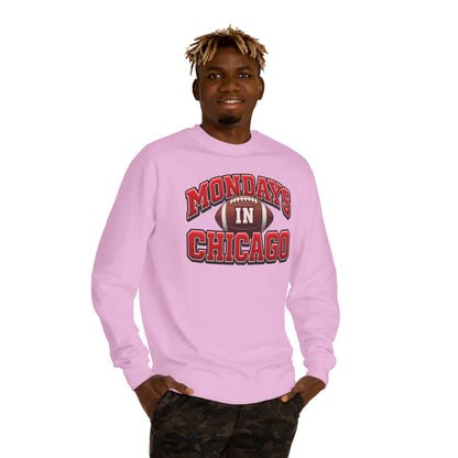 Mondays in Chicago Football Crewneck Sweatshirt