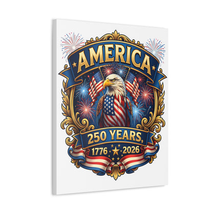 America 250th Anniversary Canvas – Patriotic Eagle 1776-2026 Wall Art