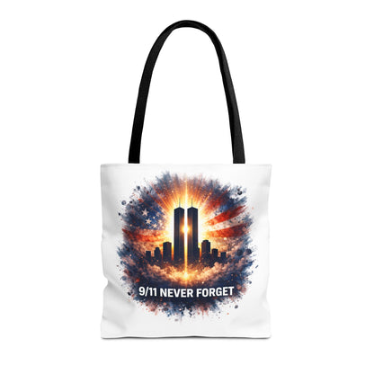 9/11 Never Forget Memorial Tote Bag — Twin Towers Tribute Tote