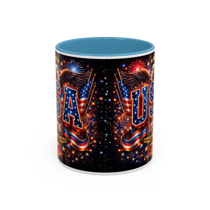 USA Eagle Coffee Mug – Patriotic 1776 Accent Mug (11/15oz)