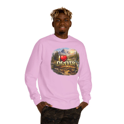 I  Denver Scenic Sweatshirt - Mountain Landscape Crewneck