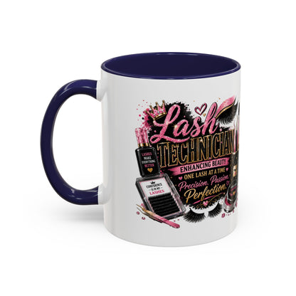 Lash Technician Coffee Mug – 'Enhancing Beauty One Lash at a Time' Accent Mug