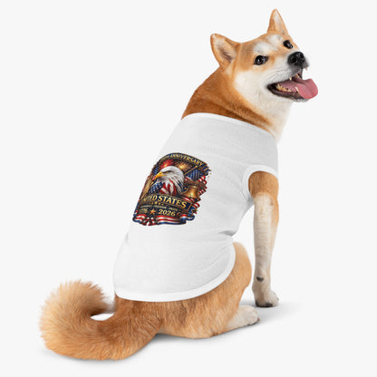 Patriotic Pet Tank Top – 250th Anniversary United States 1776-2026 Eagle Design