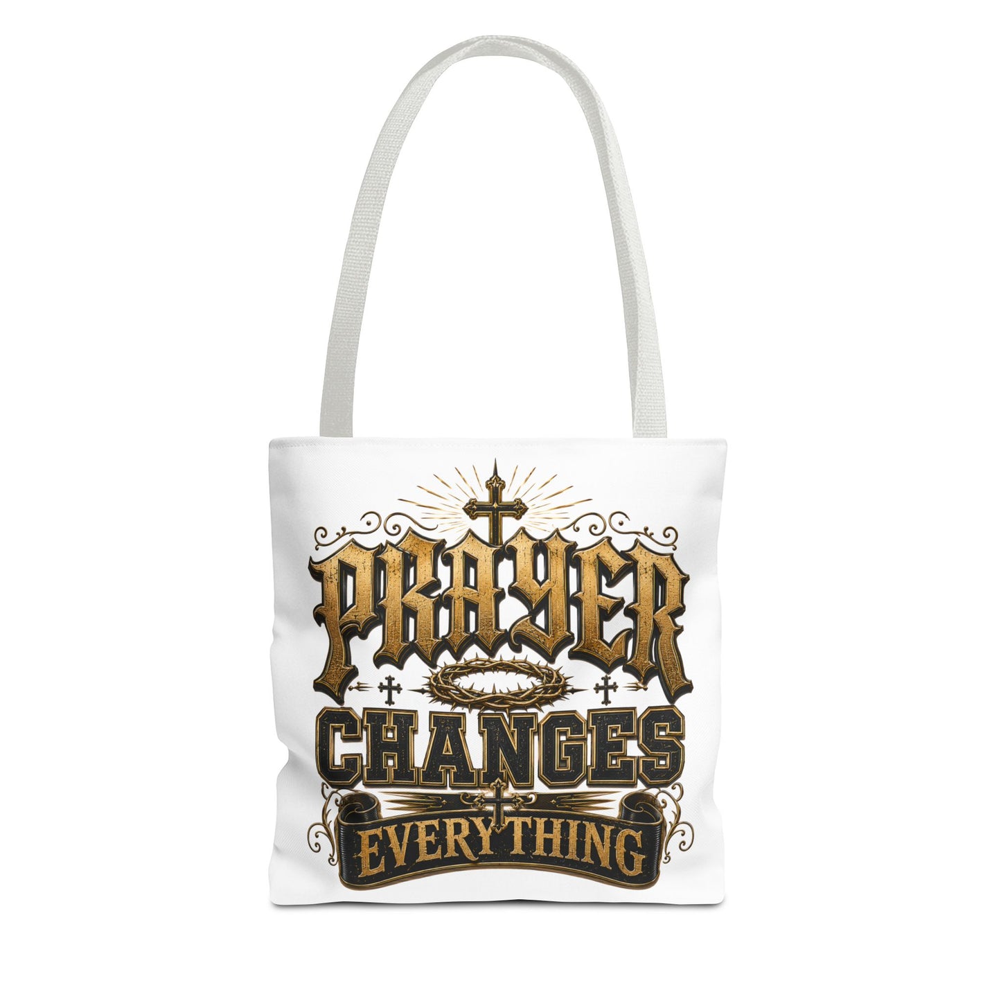 Prayer Changes Everything Tote Bag - Inspirational Christian Canvas Tote