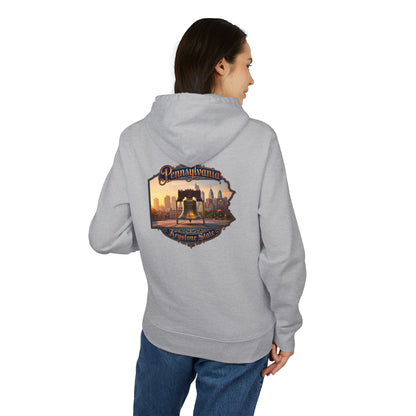 Pennsylvania Keystone State Hoodie — Liberty Bell Skyline Graphic