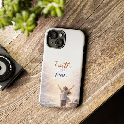 Faith Over Fear Phone Case — Inspirational Christian iPhone Cover