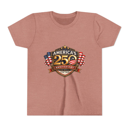 America's 250th Anniversary Youth Tee - Patriotic 1776–2026 Celebration Shirt
