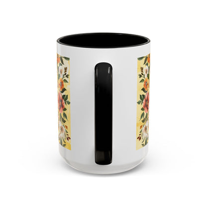 She Is Mom Floral Accent Coffee Mug — 'She is Peace, She is Home' Mother's Day Gift
