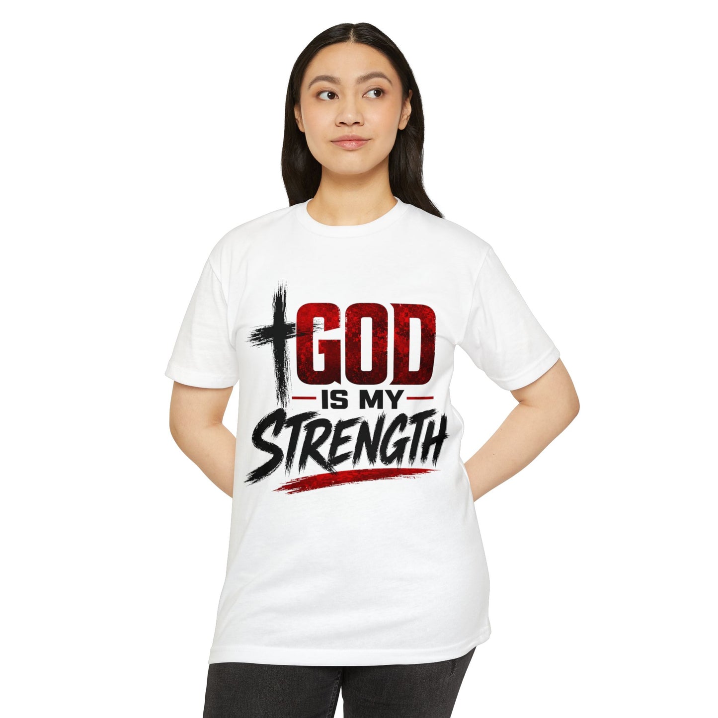 God Is My Strength T-Shirt — Christian Faith Inspirational Tee