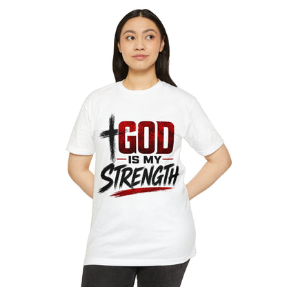 God Is My Strength T-Shirt — Christian Faith Inspirational Tee