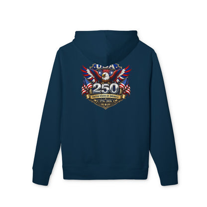 Patriotic USA 250th Anniversary Hoodie — Eagle Flag Emblem